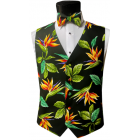 Hawaiian Bird of Paradise II Tuxedo Vest and Bow Tie Set